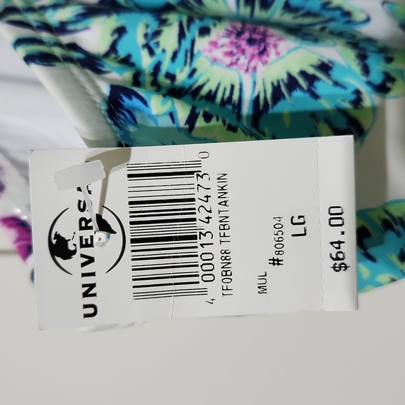 24th and Ocean floral swimsuit top - Picture 3 of 4